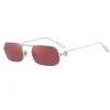 Cartier - Oval - Smooth Platinum Metal Burgundy Lenses - Première de Cartier - Sunglasses - Cartier Eyewear - Avvenice