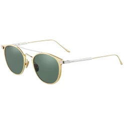 Cartier - Pantos - Metal Gold Platinum Polarized Green - C de Cartier - Sunglasses - Cartier Eyewear - Avvenice
