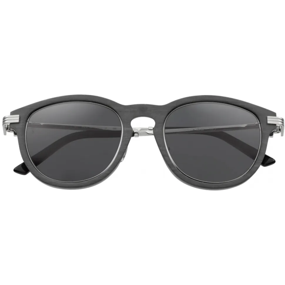 Cartier - Pantos - Metal Grey Platinum Polarized Grey - Première de Cartier - Sunglasses - Cartier Eyewear - Avvenice