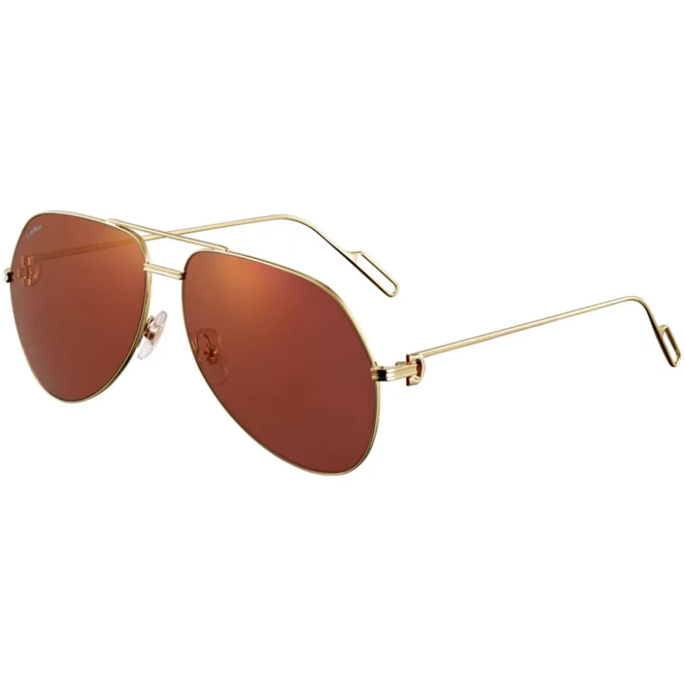 Cartier - Pilot - Metal Gold Champagne Bordeaux - Première de Cartier - Sunglasses - Cartier Eyewear - Avvenice