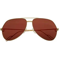 Cartier - Pilot - Metal Gold Champagne Bordeaux - Première de Cartier - Sunglasses - Cartier Eyewear - Avvenice