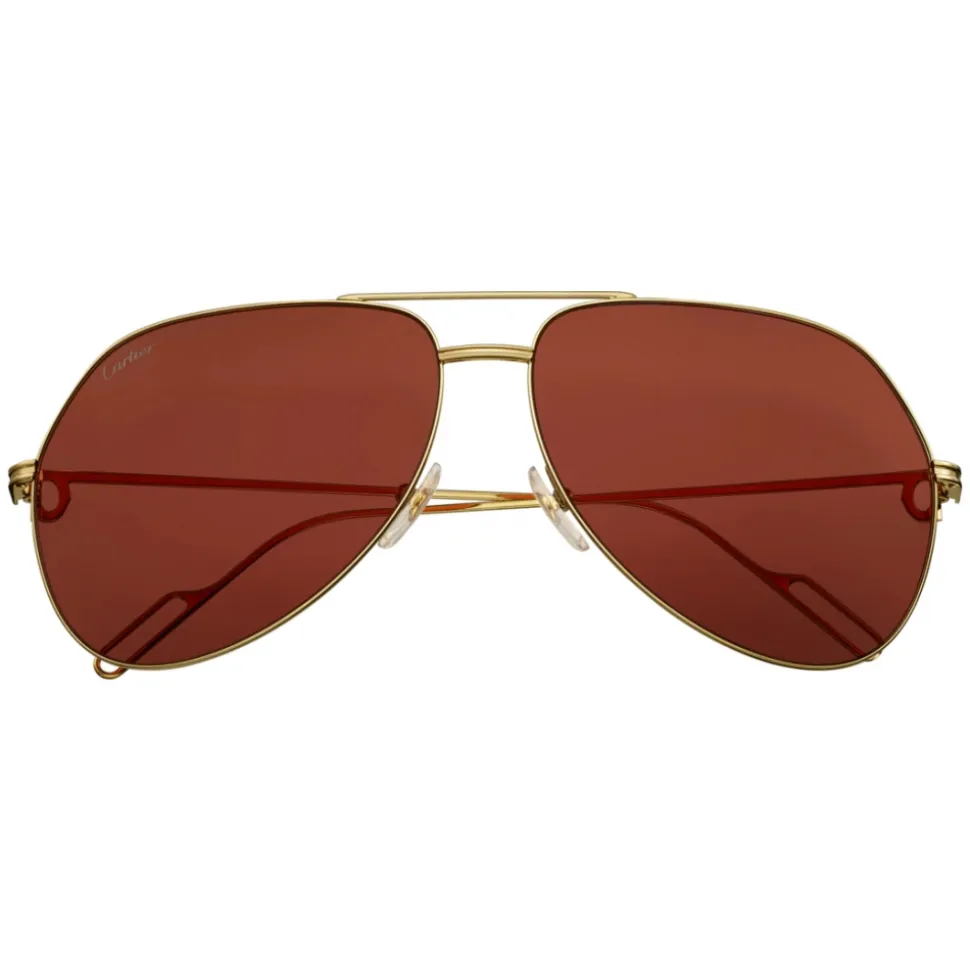 Cartier - Pilot - Metal Gold Champagne Bordeaux - Première de Cartier - Sunglasses - Cartier Eyewear - Avvenice