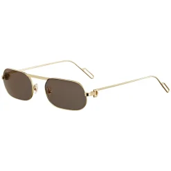 Cartier - Rectangular - Metal Gold Champagne Brown Flash Gold - Première de Cartier - Sunglasses - Cartier Eyewear - Avvenice