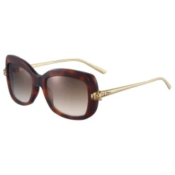 Cartier - Rectangular - Tortoiseshell Composite Brown Lenses - Panthère de Cartier - Sunglasses - Cartier Eyewear - Avvenice