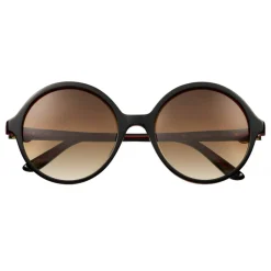 Cartier - Round - Acetate Black Red Champagne Gold - Large - C de Cartier - Sunglasses - Cartier Eyewear - Avvenice