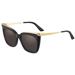 Cartier - Square - Combined Black Shiny Gold - Panthère de Cartier - Sunglasses - Cartier Eyewear - Avvenice