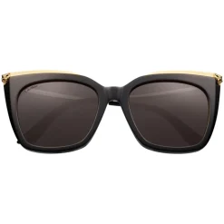 Cartier - Square - Combined Black Shiny Gold - Panthère de Cartier - Sunglasses - Cartier Eyewear - Avvenice