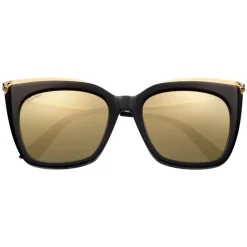 Cartier - Square - Combined Black Gold - Large - Panthère de Cartier - Sunglasses - Cartier Eyewear - Avvenice