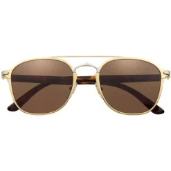 Cartier - Square - Metal Black Gold Palladium Brown- C de Cartier - Sunglasses - Cartier Eyewear - Avvenice