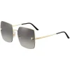 Cartier - Square - Metal Gold Finish Champagne, Gray Lenses - Panthère de Cartier - Sunglasses - Cartier Eyewear - Avvenice