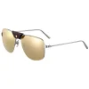 Cartier - Square - Metal Ruthenium White Gold - Santos de Cartier - Sunglasses - Cartier Eyewear - Avvenice