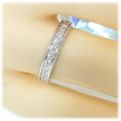Cartier Vintage - Diamond Ballerine Ring - Cartier Ring in White Gold 18k - Luxury High Quality - Avvenice
