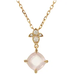 Cartier Vintage - Diamond Rose Quartz Necklace - Cartier Necklace in Rose Gold - Luxury High Quality - Avvenice