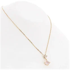 Cartier Vintage - Diamond Rose Quartz Necklace - Cartier Necklace in Rose Gold - Luxury High Quality - Avvenice