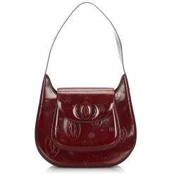 Cartier Vintage - Happy Birthday Shoulder Bag - Red Burgundy - Cartier Handbag in Leather - Luxury High Quality - Avvenice