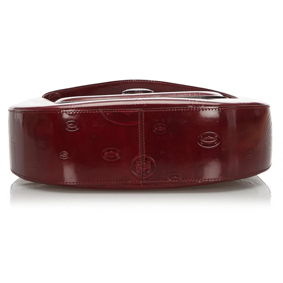 Cartier Vintage - Happy Birthday Shoulder Bag - Red Burgundy - Cartier Handbag in Leather - Luxury High Quality - Avvenice