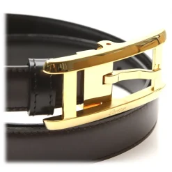 Cartier Vintage - Leather Buckle Belt - Black - Cartier Belt in Leather - Luxury High Quality - Avvenice