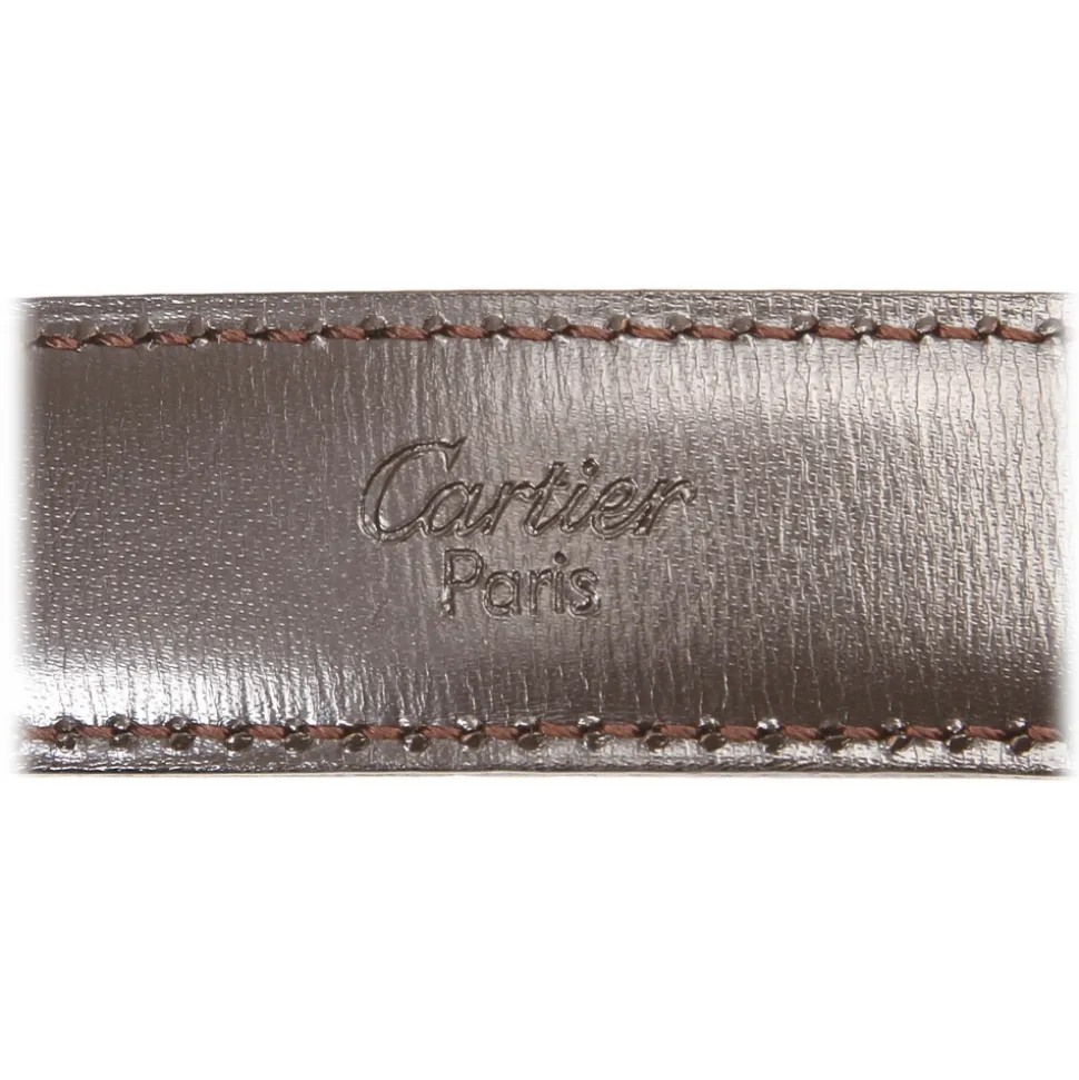 Cartier Vintage - Leather Buckle Belt - Black - Cartier Belt in Leather - Luxury High Quality - Avvenice