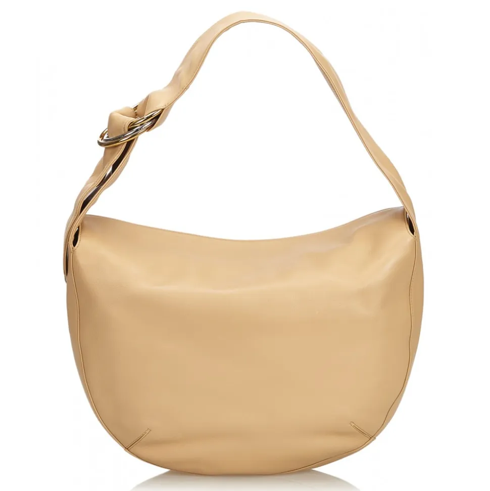 Cartier Vintage - Leather Shoulder Bag - Brown Beige - Leather Shoulder Bag - Luxury High Quality - Avvenice