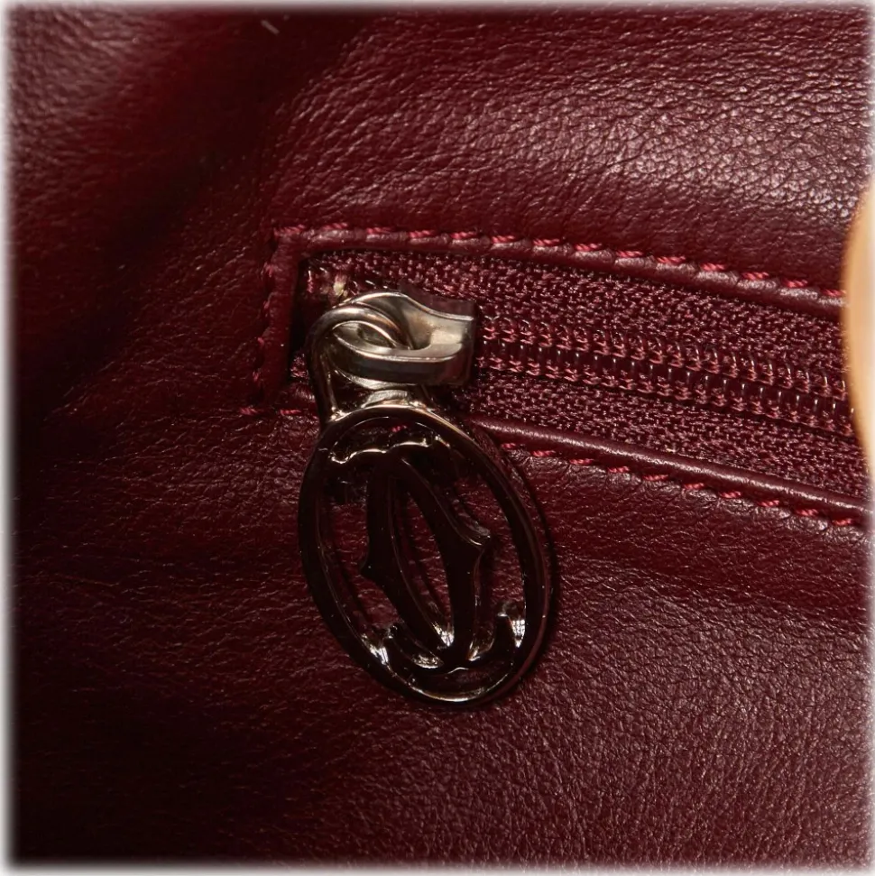 Cartier Vintage - Leather Shoulder Bag - Brown Beige - Leather Shoulder Bag - Luxury High Quality - Avvenice