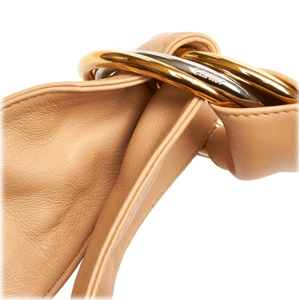 Cartier Vintage - Leather Shoulder Bag - Brown Beige - Leather Shoulder Bag - Luxury High Quality - Avvenice