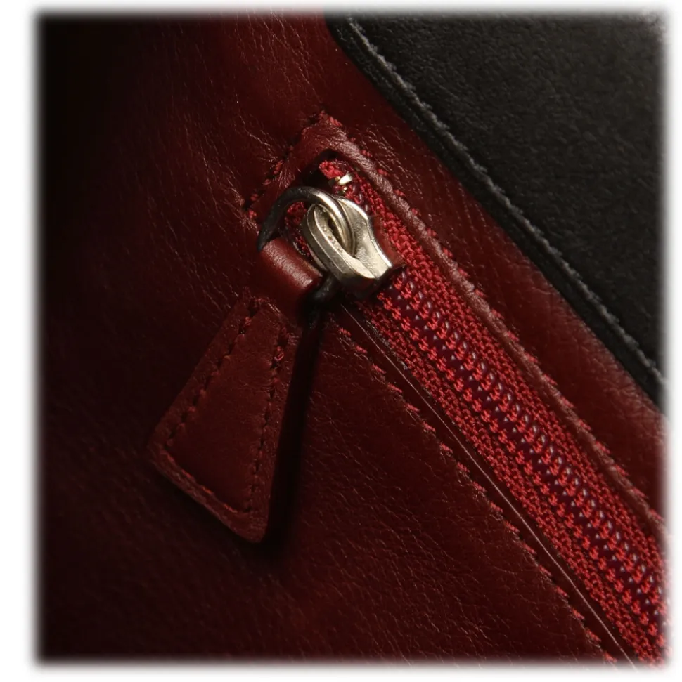 Cartier Vintage - Leather Shoulder Bag - Black - Cartier Handbag in Leather - Luxury High Quality - Avvenice