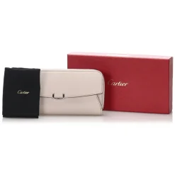 Cartier Vintage - Leather C de Cartier International Wallet - Beige - Patent Leather Wallet - Luxury High Quality - Avvenice