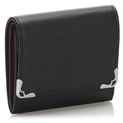 Cartier Vintage - Leather Must de Cartier Coin Pouch - Black - Patent Leather Wallet - Luxury High Quality - Avvenice