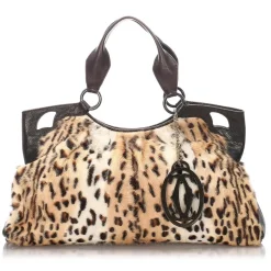 Cartier Vintage - Mink Fur Marcello de Cartier Tote - Brown Beige - Cartier Handbag in Leather - Luxury High Quality - Avvenice