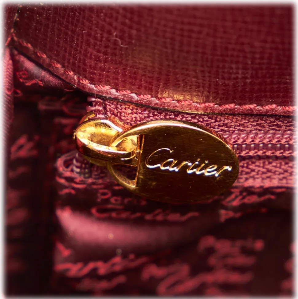 Cartier Vintage - Must de Cartier Leather Backpack - Red Burgundy - Leather Backpack - Luxury High Quality - Avvenice