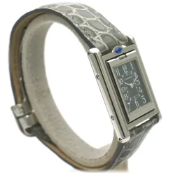 Cartier Vintage - Stainless Steel Tank Basculante Quartz Watch W1011158 - Cartier Watch Grey - Luxury High Quality - Avvenice