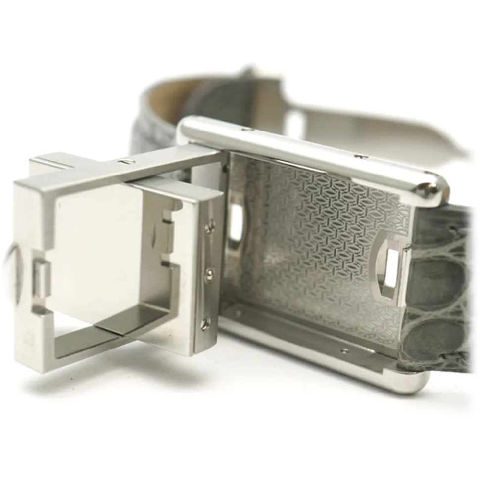 Cartier Vintage - Stainless Steel Tank Basculante Quartz Watch W1011158 - Cartier Watch Grey - Luxury High Quality - Avvenice