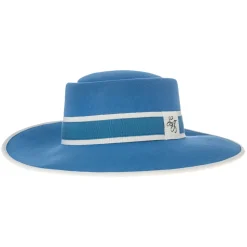Catalina Jacob - Natural Hat - Blue - Handmade in Italy - Luxury Exclusive Collection - Avvenice