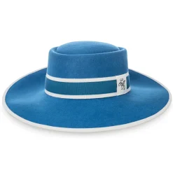 Catalina Jacob - Natural Hat - Blue - Handmade in Italy - Luxury Exclusive Collection - Avvenice
