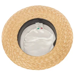 Catalina Jacob - Natural Straw Hat - White Black - Handmade in Italy - Luxury Exclusive Collection - Avvenice