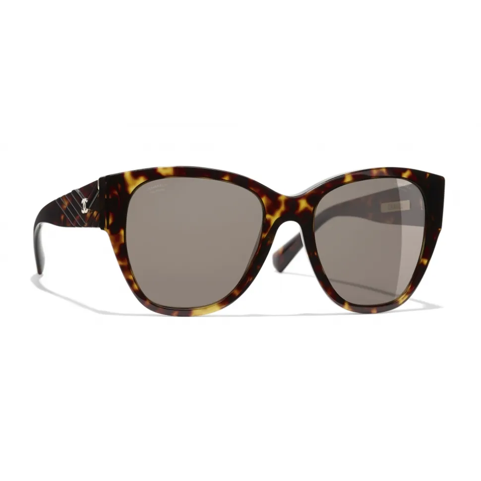 Chanel - Butterfly Sunglasses - Dark Tortoise Brown - Chanel Eyewear - Avvenice