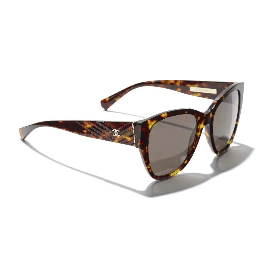 Chanel - Butterfly Sunglasses - Dark Tortoise Brown - Chanel Eyewear - Avvenice
