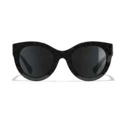 Chanel - Butterfly Sunglasses - Black Gray - Chanel Eyewear - Avvenice