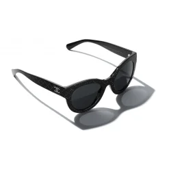 Chanel - Butterfly Sunglasses - Black Gray - Chanel Eyewear - Avvenice