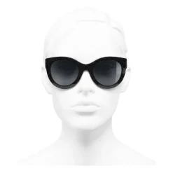 Chanel - Butterfly Sunglasses - Black Gray - Chanel Eyewear - Avvenice