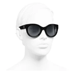 Chanel - Butterfly Sunglasses - Black Gray - Chanel Eyewear - Avvenice