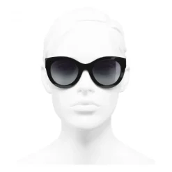 Chanel - Butterfly Sunglasses - Black Gray Gradient - Chanel Eyewear - Avvenice