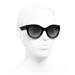 Chanel - Butterfly Sunglasses - Black Gray Gradient - Chanel Eyewear - Avvenice
