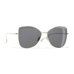 Chanel - Butterfly Sunglasses - Gold Gray - Chanel Eyewear - Avvenice