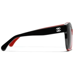 Chanel - Butterfly Sunglasses - Black Coral Gray - Chanel Eyewear - Avvenice