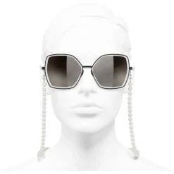 Chanel - Butterfly Sunglasses - Black Gray - Chanel Eyewear - Avvenice
