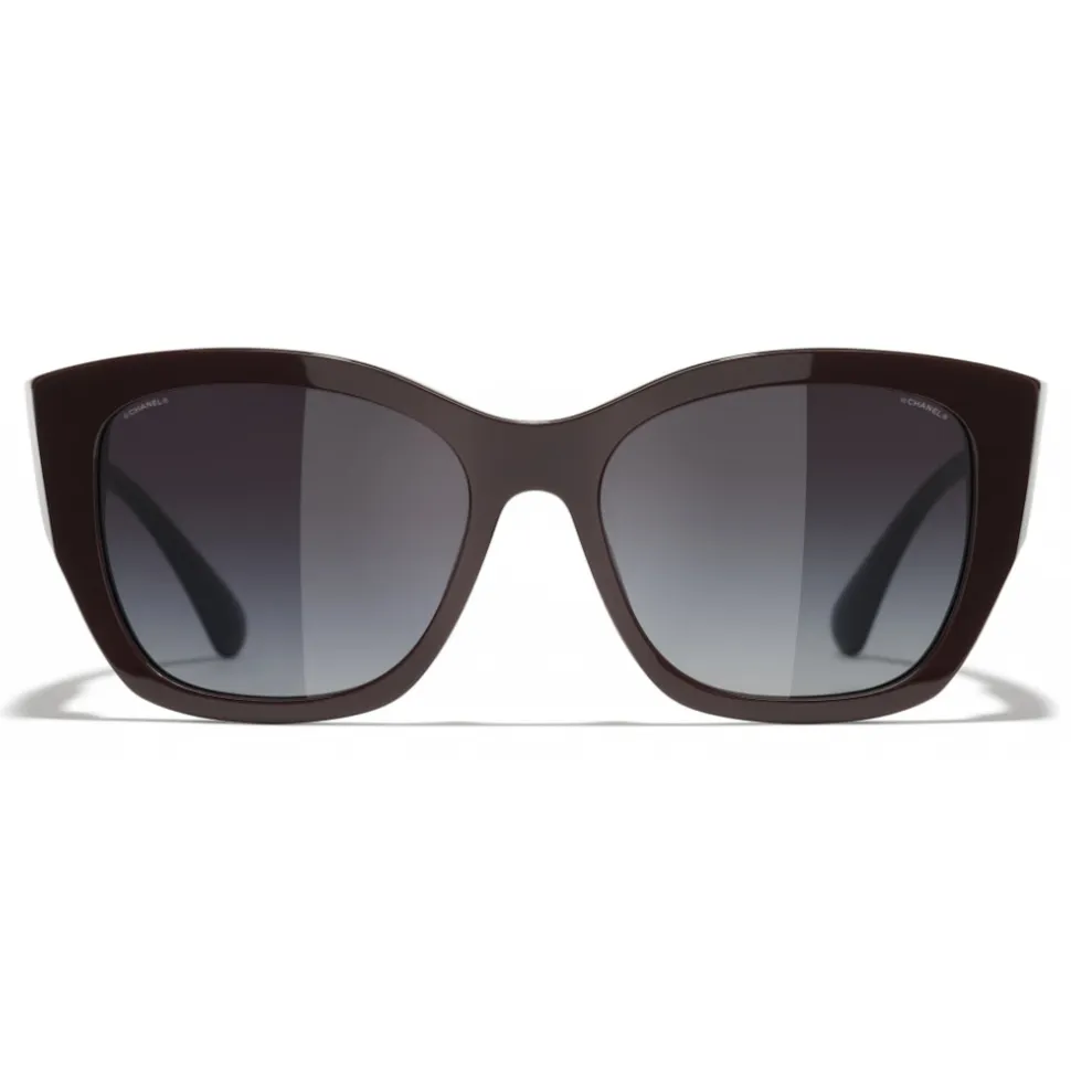 Chanel - Butterfly Sunglasses - Dark Red White Gold - Chanel Eyewear - Avvenice