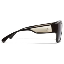 Chanel - Butterfly Sunglasses - Dark Red White Gold - Chanel Eyewear - Avvenice