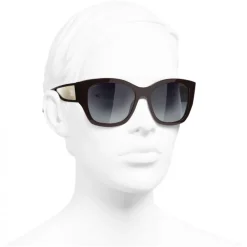 Chanel - Butterfly Sunglasses - Dark Red White Gold - Chanel Eyewear - Avvenice