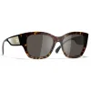 Chanel - Butterfly Sunglasses - Dark Tortoise White Gold - Chanel Eyewear - Avvenice